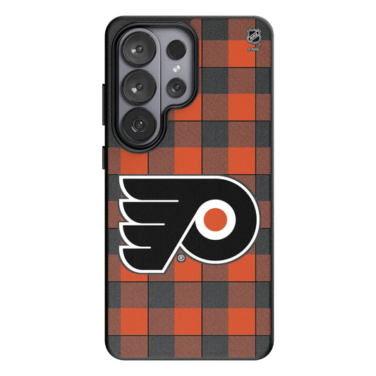Philadelphia Flyers Plaid MagSafe Compatible Phone Case for Samsung Galaxy