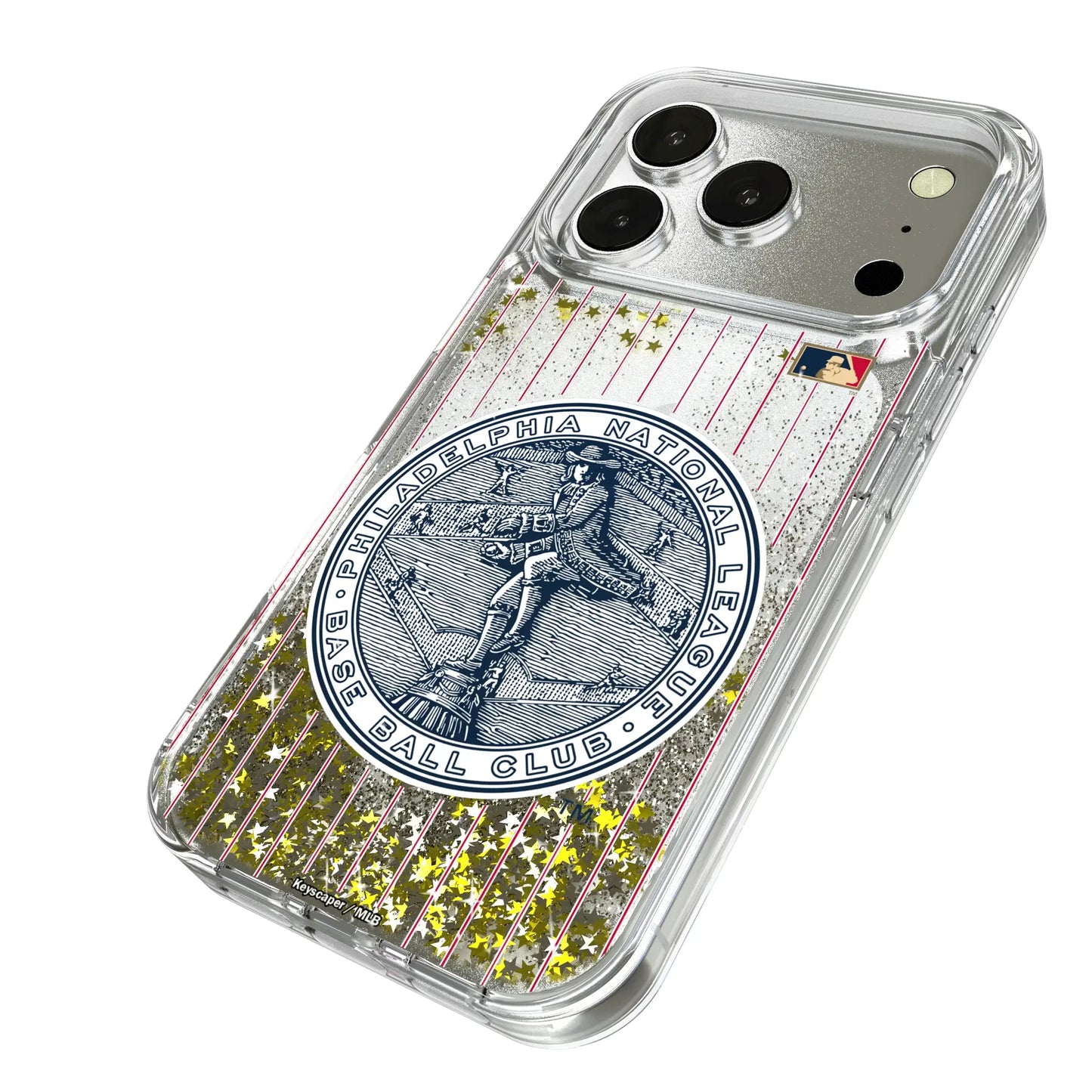 Philadelphia Phillies 1915-1943 - Cooperstown Collection Pinstripe Glitter Phone Case for Apple iPhone