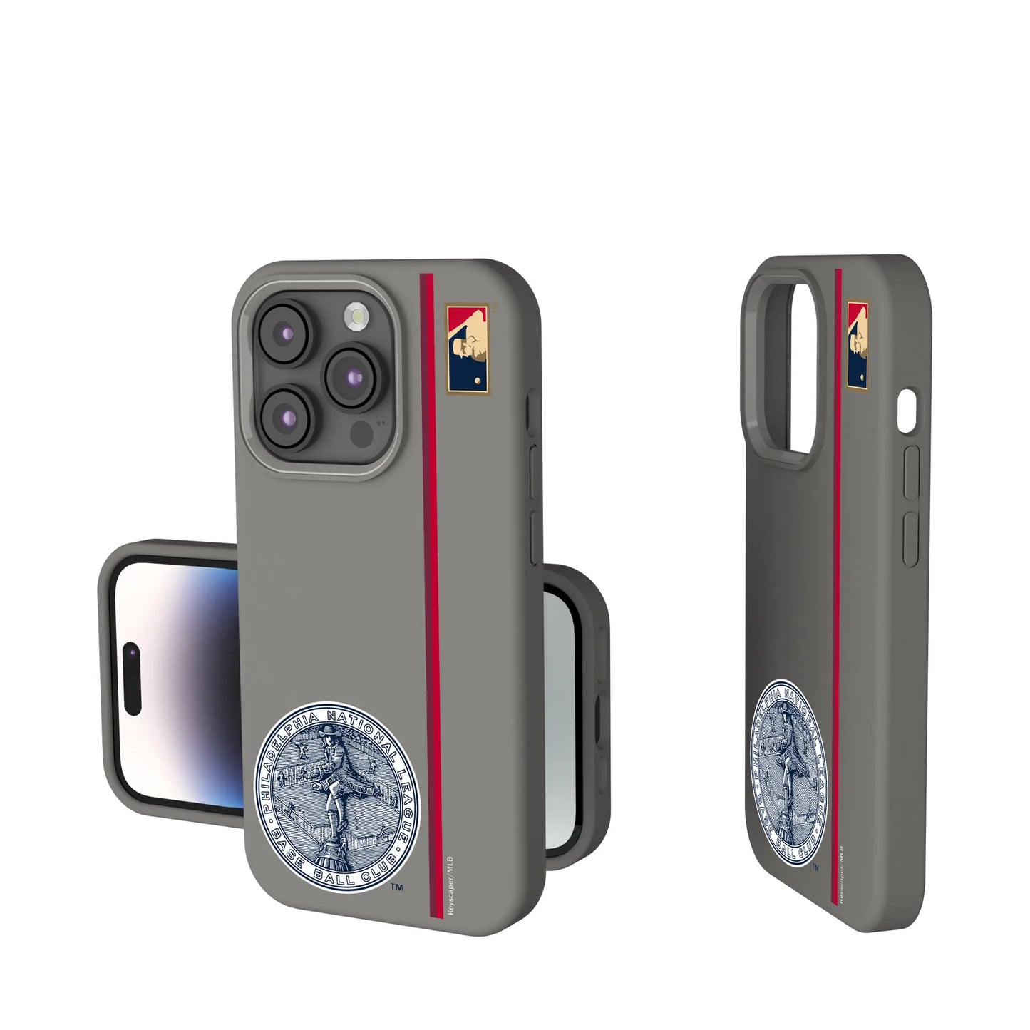 Philadelphia Phillies 1915-1943 - Cooperstown Collection Sidebar Soft Touch Phone Case for Apple iPhone