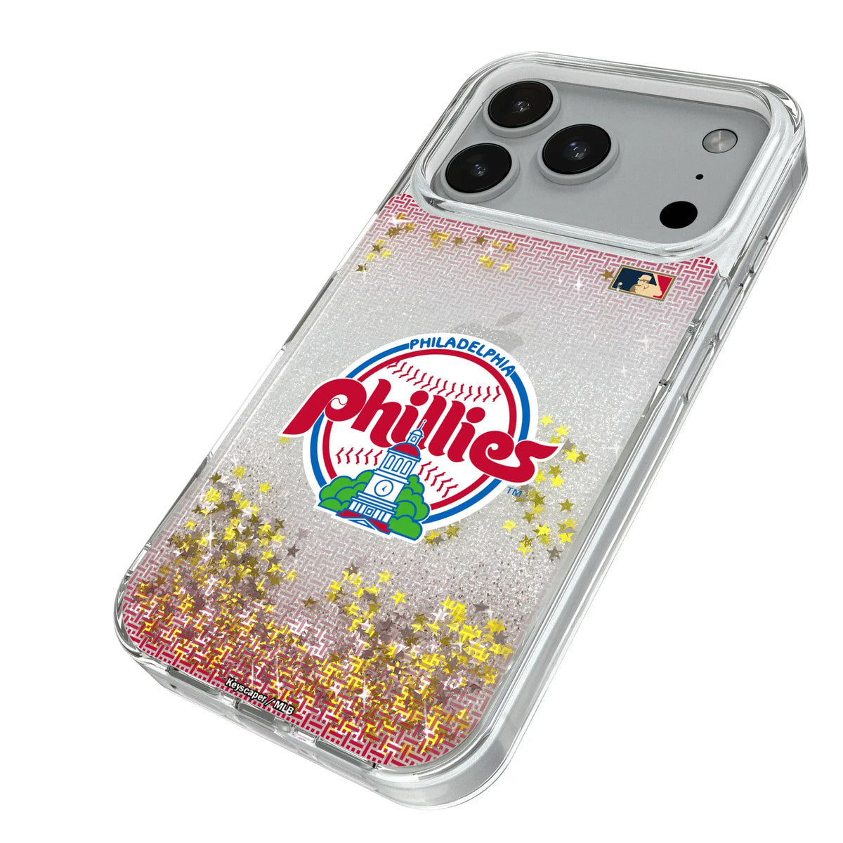 Philadelphia Phillies 1984-1991 - Cooperstown Collection Linen Glitter Phone Case for Apple iPhone