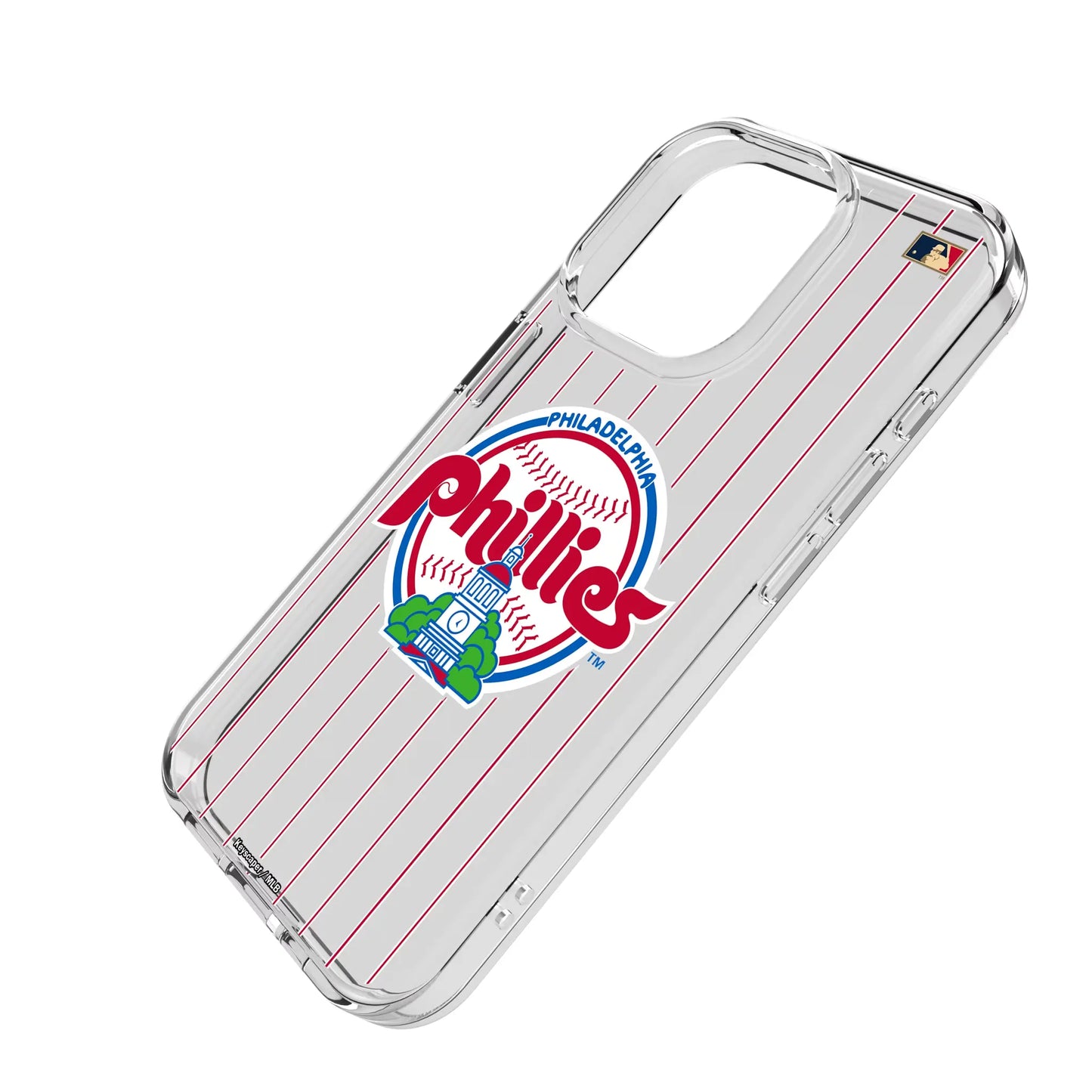 Philadelphia Phillies 1984-1991 - Cooperstown Collection Pinstripe Clear Phone Case for Apple iPhone