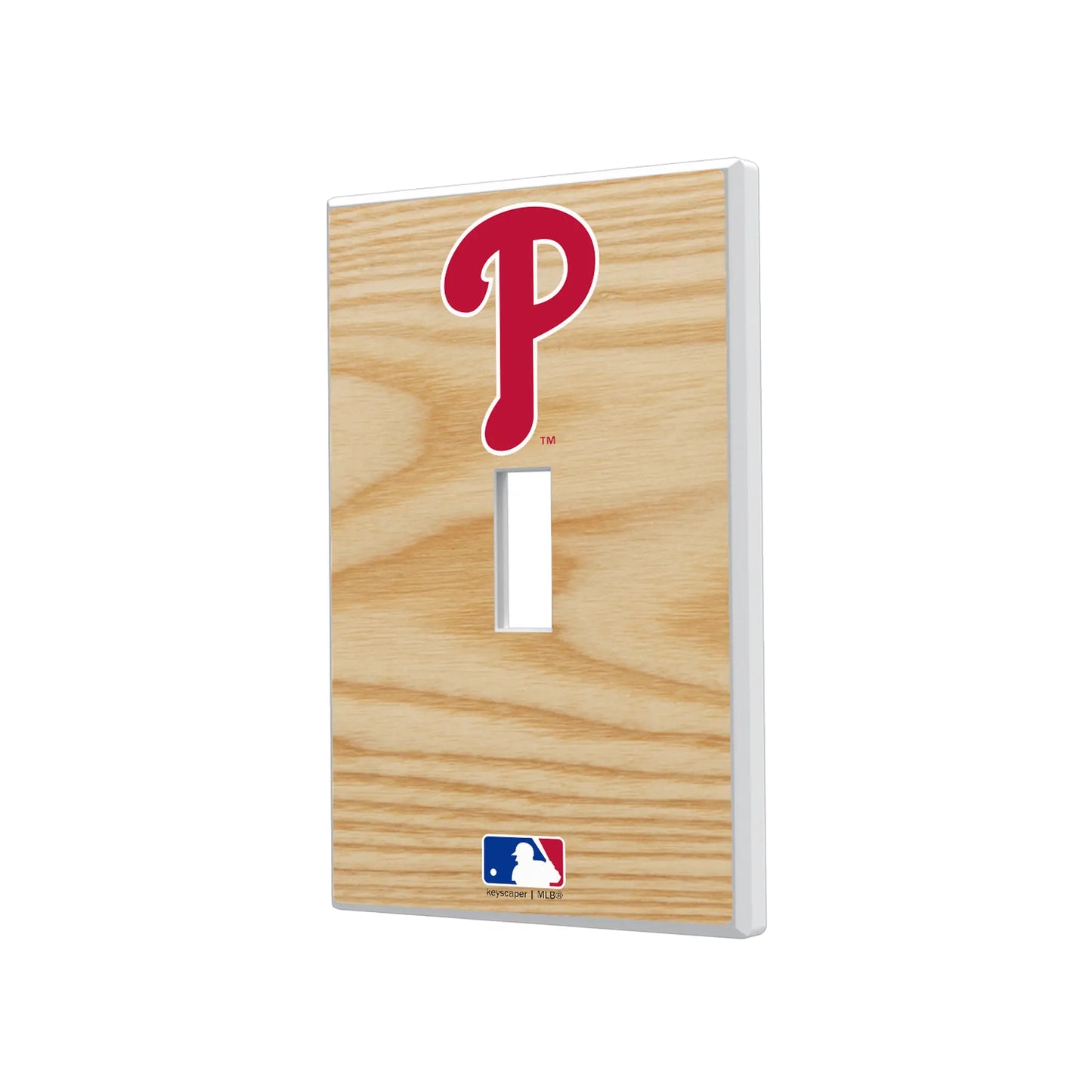Philadelphia Phillies Baseball Bat Hidden-Screw Light Switch Plate