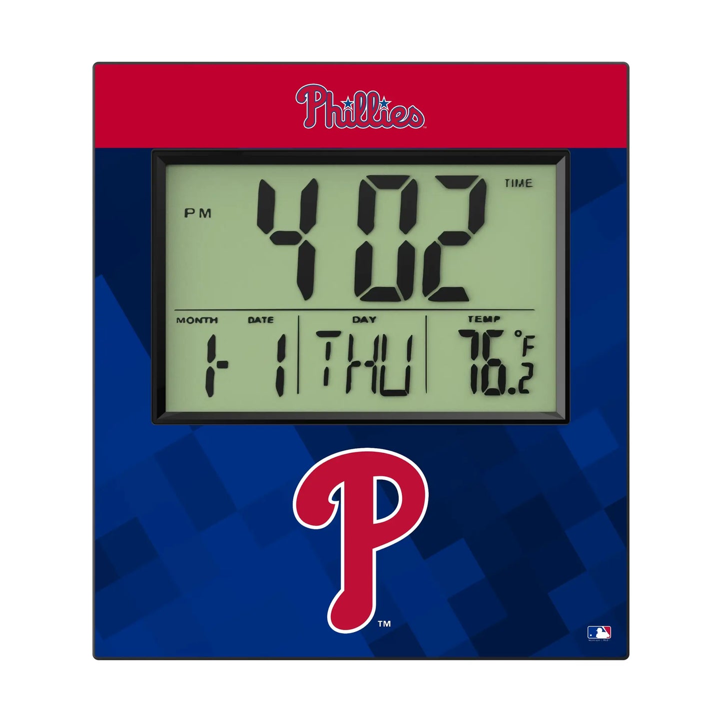 Philadelphia Phillies Color Block Wall Clock
