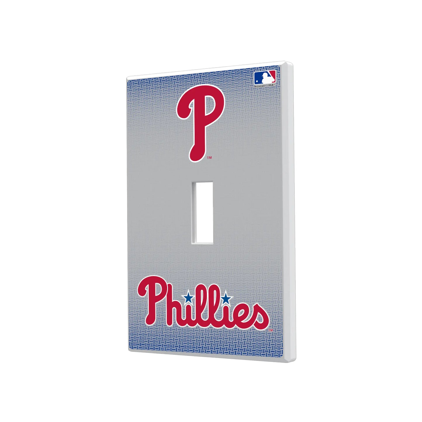 Philadelphia Phillies Linen Hidden-Screw Light Switch Plate
