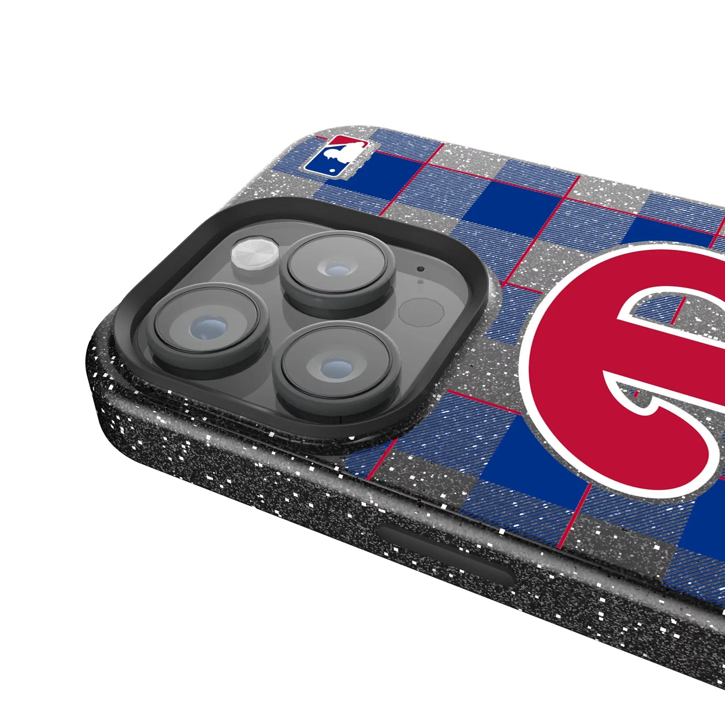 Philadelphia Phillies Plaid Black Bling Phone Case for Apple iPhone