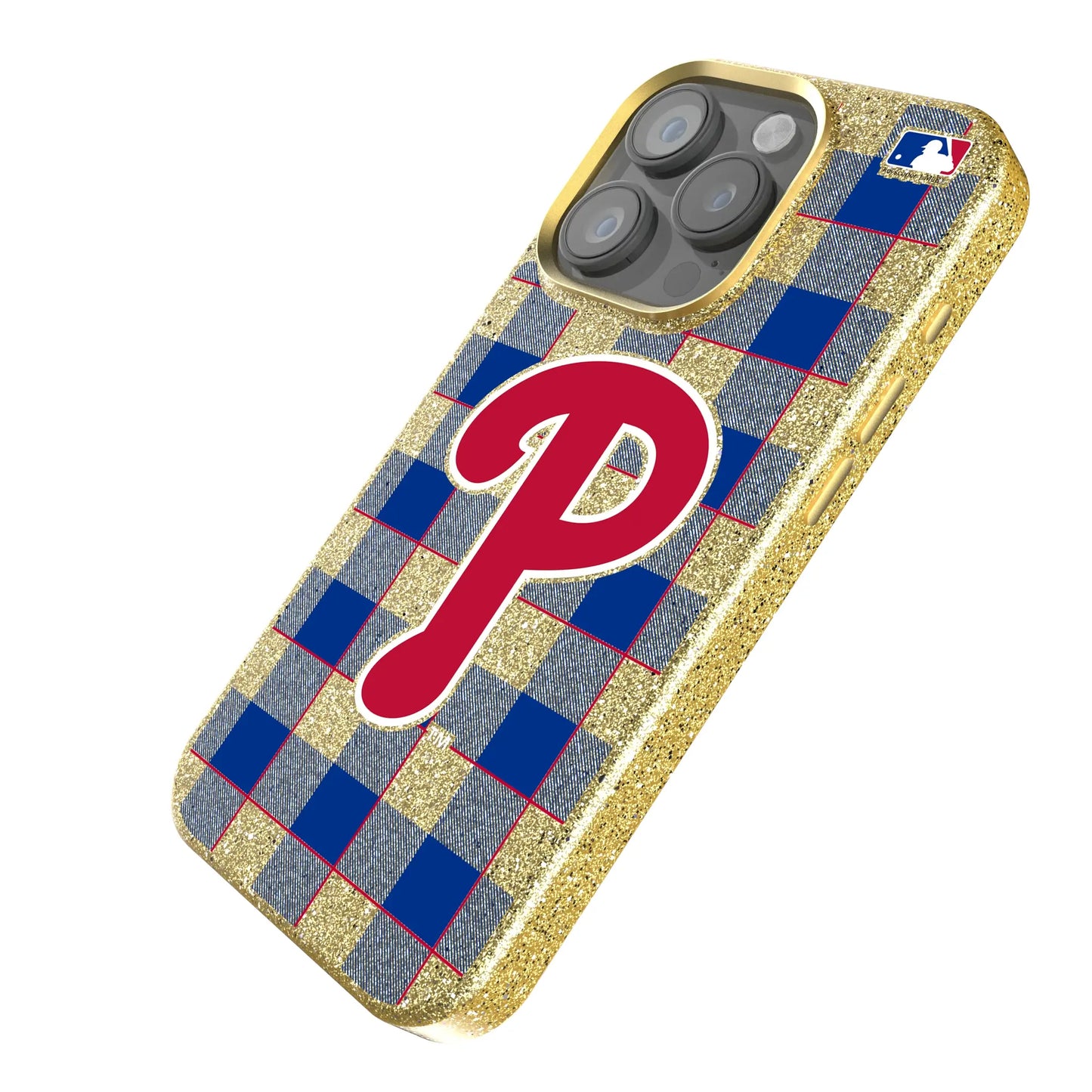 Philadelphia Phillies Plaid Bling Phone Case for Apple iPhone