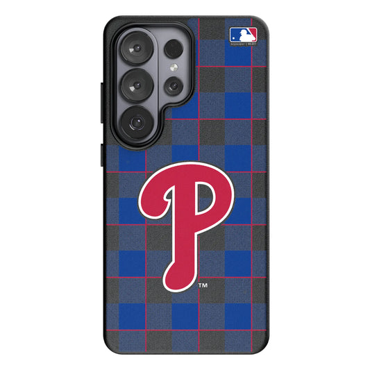 Philadelphia Phillies Plaid MagSafe Compatible Phone Case for Samsung Galaxy