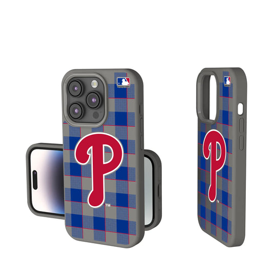 Philadelphia Phillies Plaid Soft Touch Phone Case for Apple iPhone