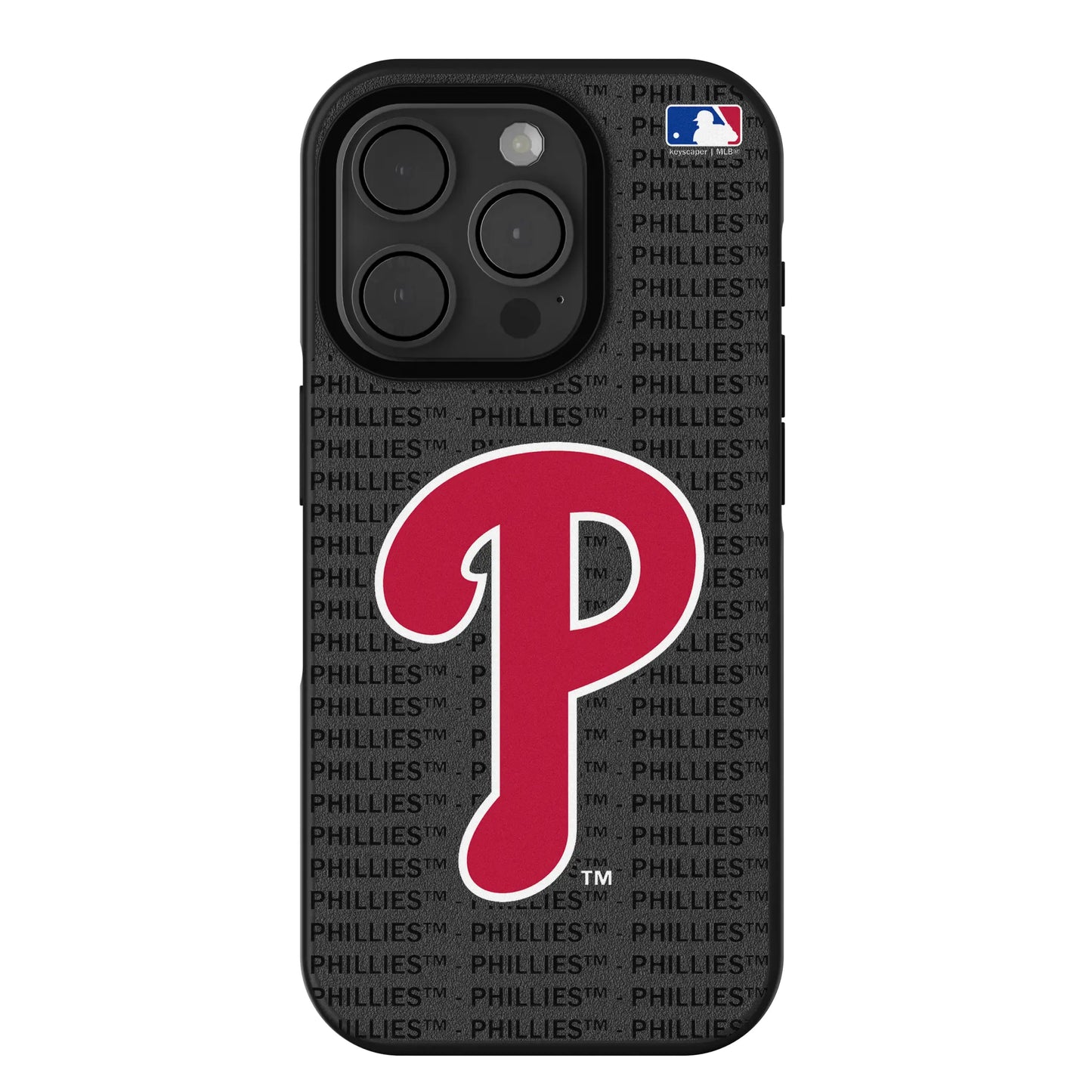 Philadelphia Phillies Text Backdrop Bump Phone Case for Apple iPhone