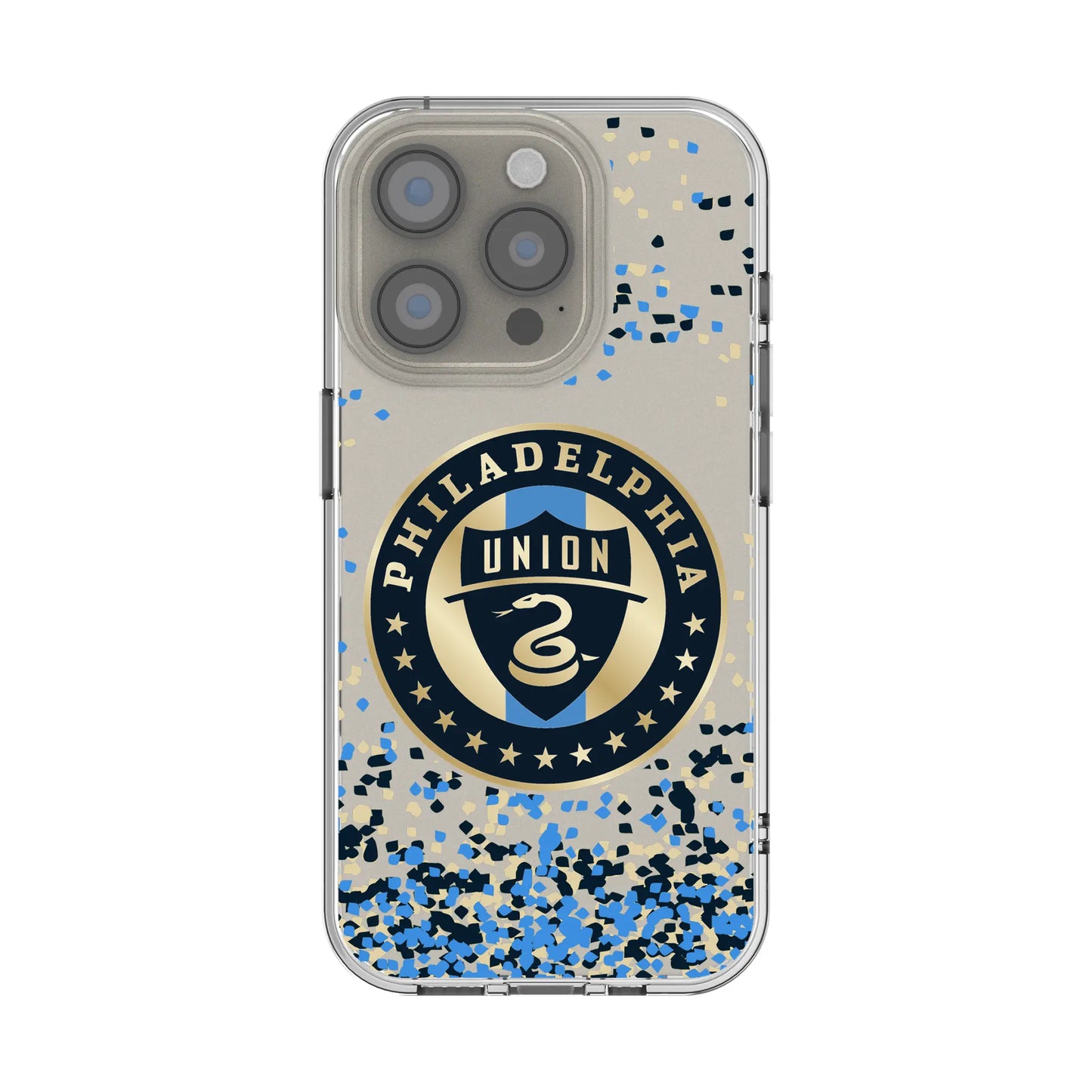 Philadelphia Union Confetti Clear Phone Case for Apple iPhone
