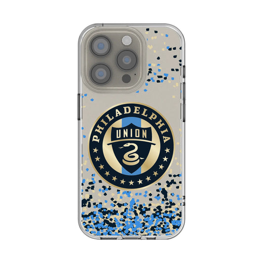 Philadelphia Union Confetti Clear Phone Case for Apple iPhone
