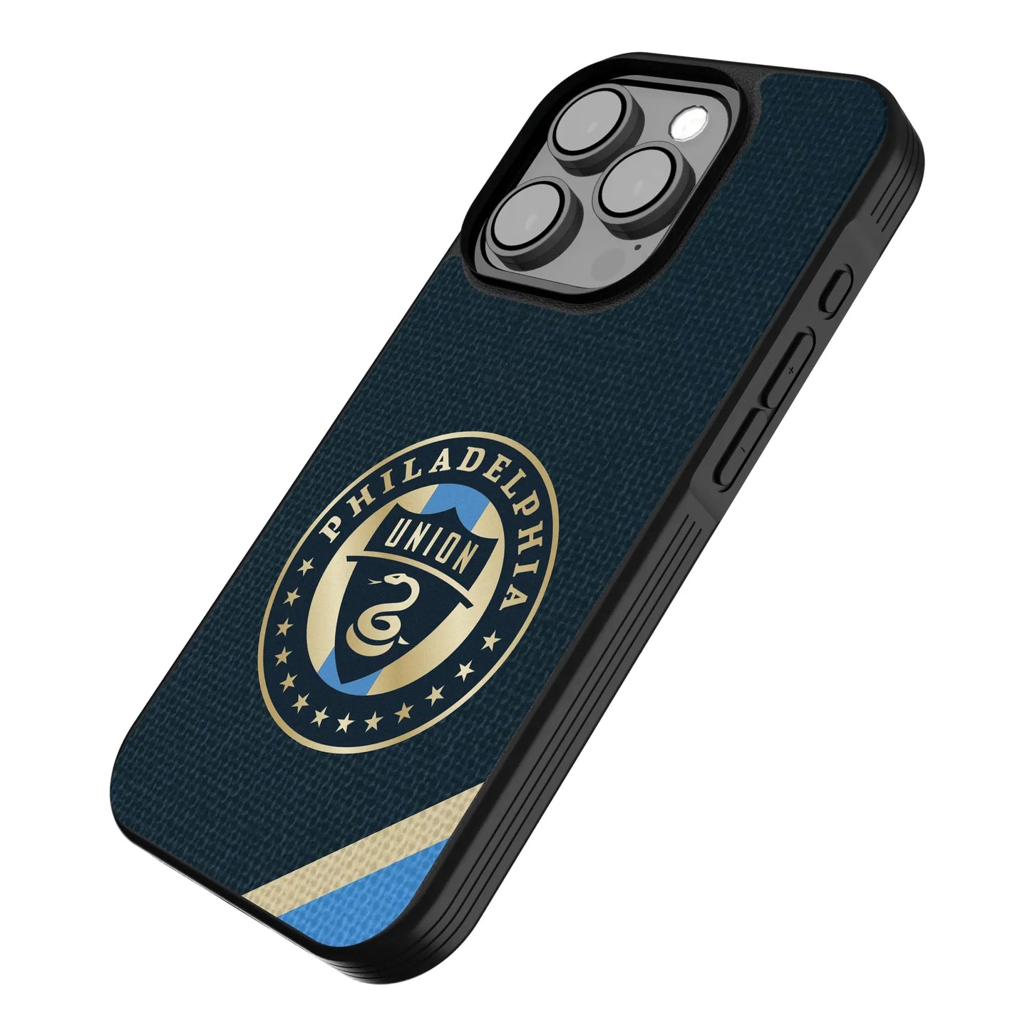 Philadelphia Union Diagonal Stripe Bump Phone Case for Apple iPhone