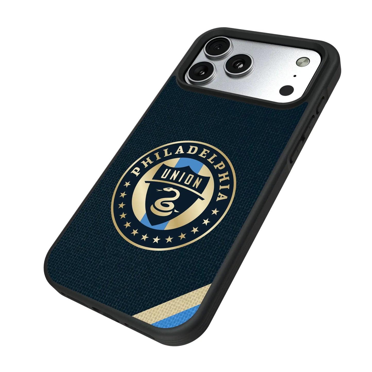 Philadelphia Union Diagonal Stripe Bump Phone Case for Apple iPhone