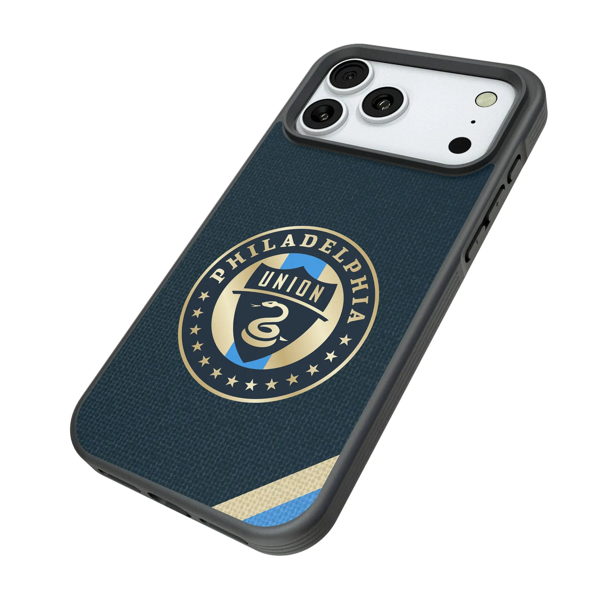 Philadelphia Union Diagonal Stripe Bump Phone Case for Apple iPhone