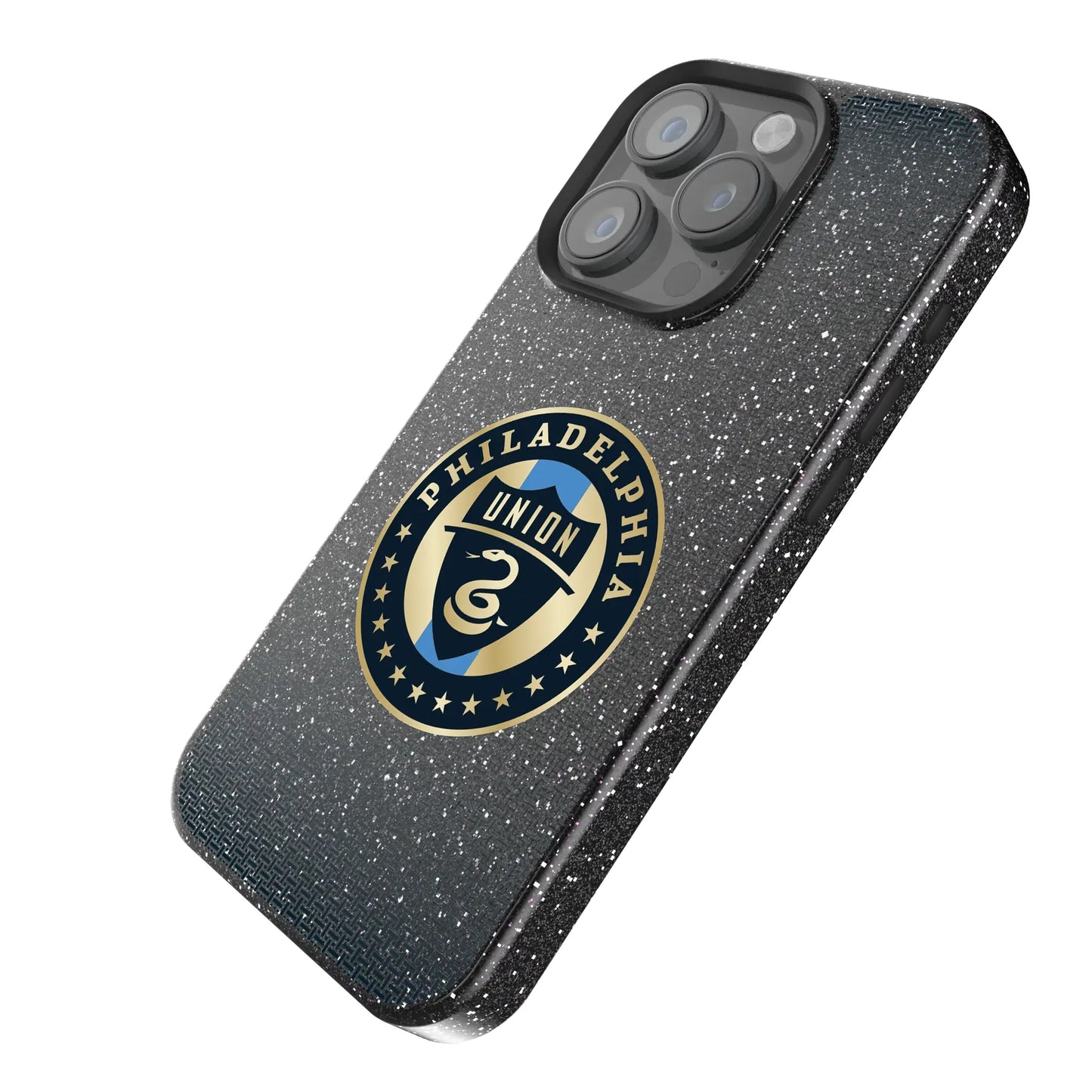Philadelphia Union Linen Black Bling Phone Case for Apple iPhone