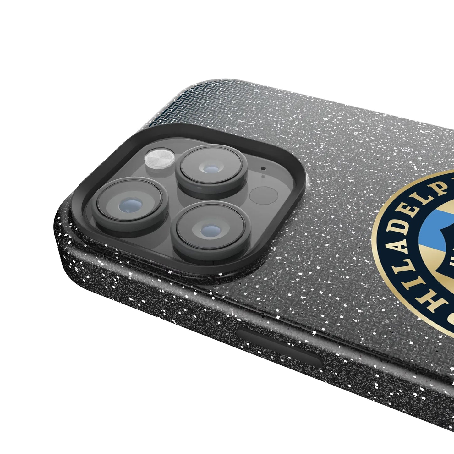 Philadelphia Union Linen Black Bling Phone Case for Apple iPhone