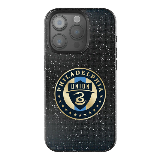 Philadelphia Union Linen Black Bling Phone Case for Apple iPhone