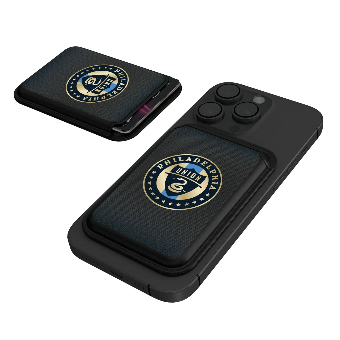 Philadelphia Union Linen Black Magnetic Credit Card Wallet