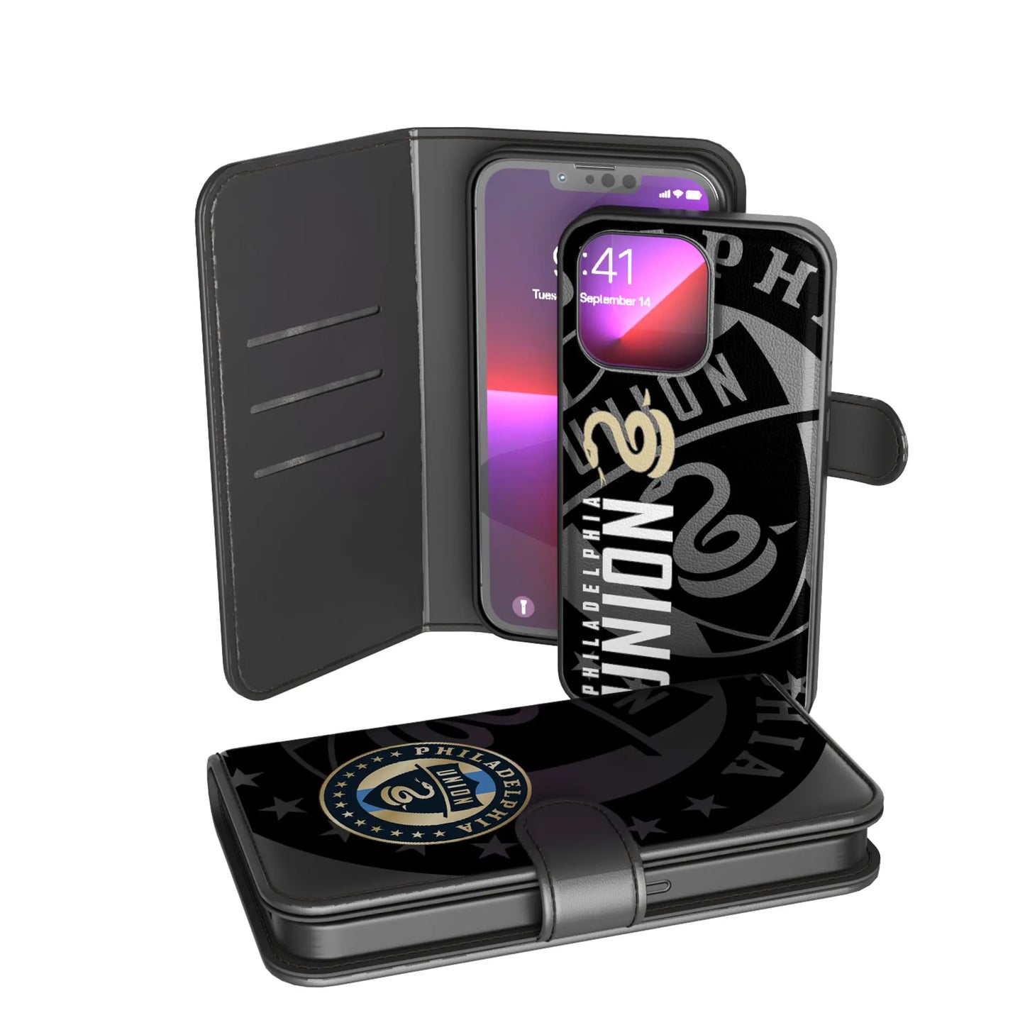Philadelphia Union Monocolor Tilt Wallet Phone Case for Apple iPhone