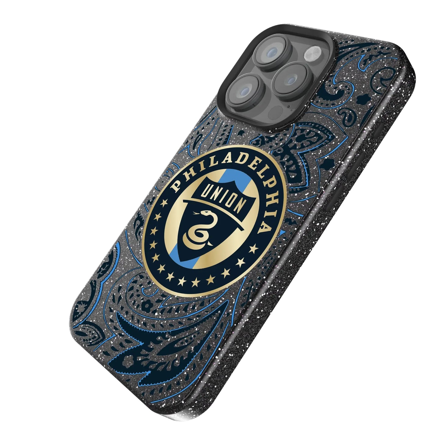 Philadelphia Union Paisley Black Bling Phone Case for Apple iPhone