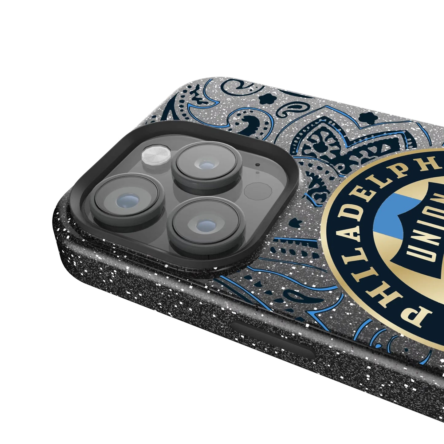 Philadelphia Union Paisley Black Bling Phone Case for Apple iPhone