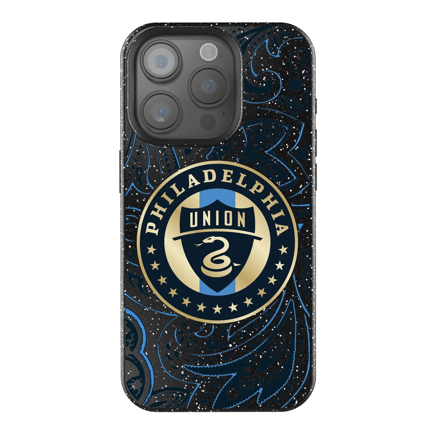 Philadelphia Union Paisley Black Bling Phone Case for Apple iPhone