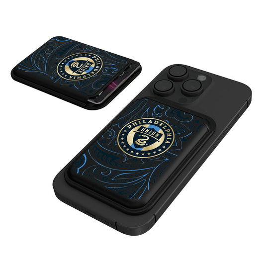 Philadelphia Union Paisley Black Magnetic Credit Card Wallet
