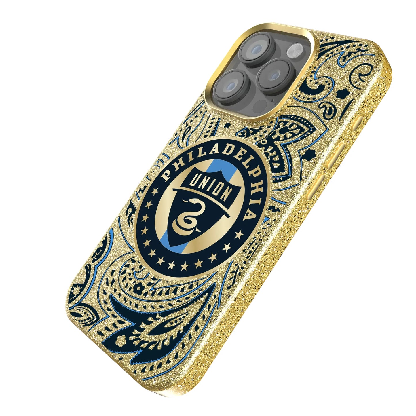 Philadelphia Union Paisley Bling Phone Case for Apple iPhone