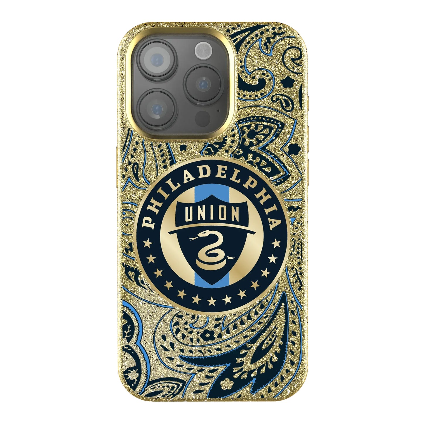 Philadelphia Union Paisley Bling Phone Case for Apple iPhone