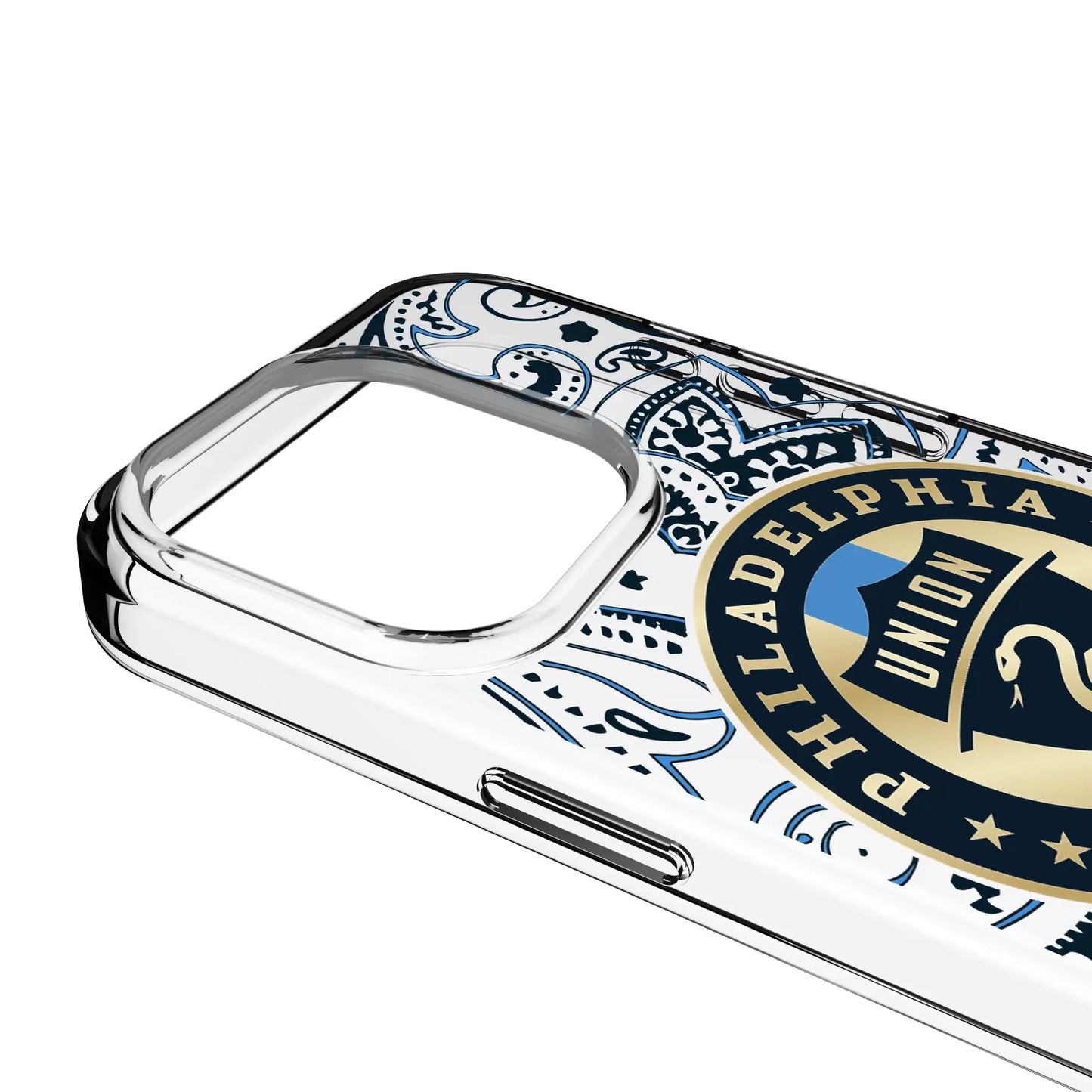 Philadelphia Union Paisley Clear Phone Case for Apple iPhone