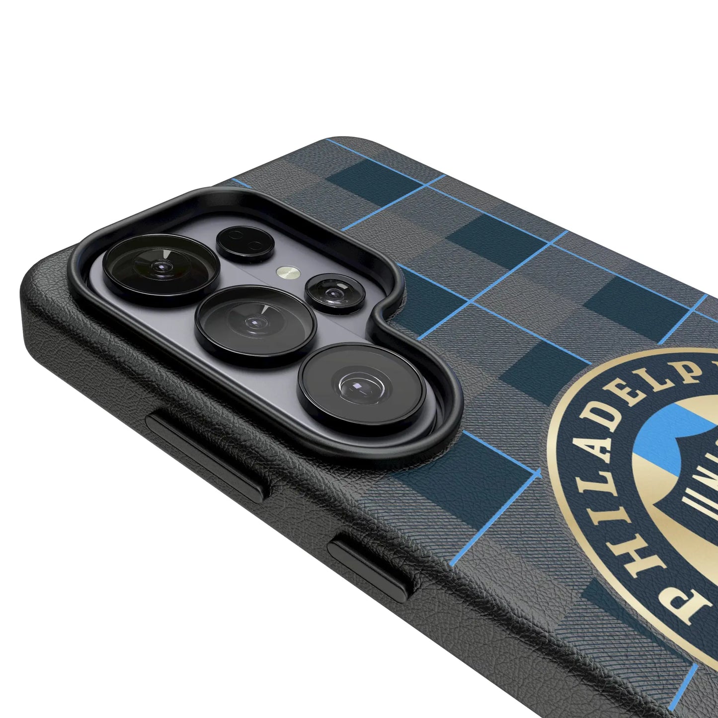 Philadelphia Union Plaid MagSafe Compatible Phone Case for Samsung Galaxy