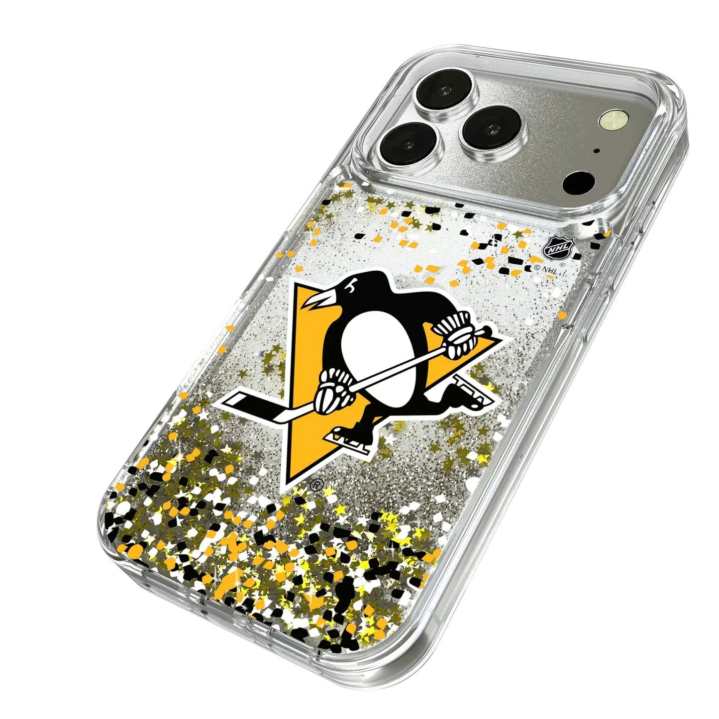 Pittsburgh Penguins Confetti Glitter Phone Case for Apple iPhone