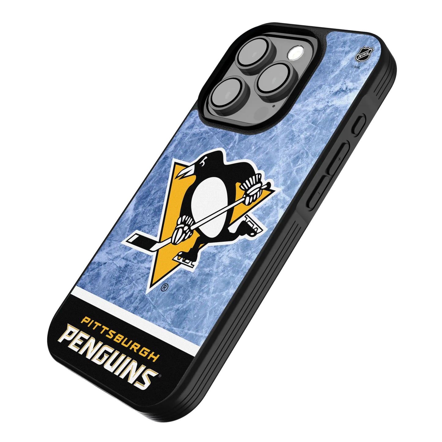 Pittsburgh Penguins Ice Wordmark Bump Phone Case for Apple iPhone