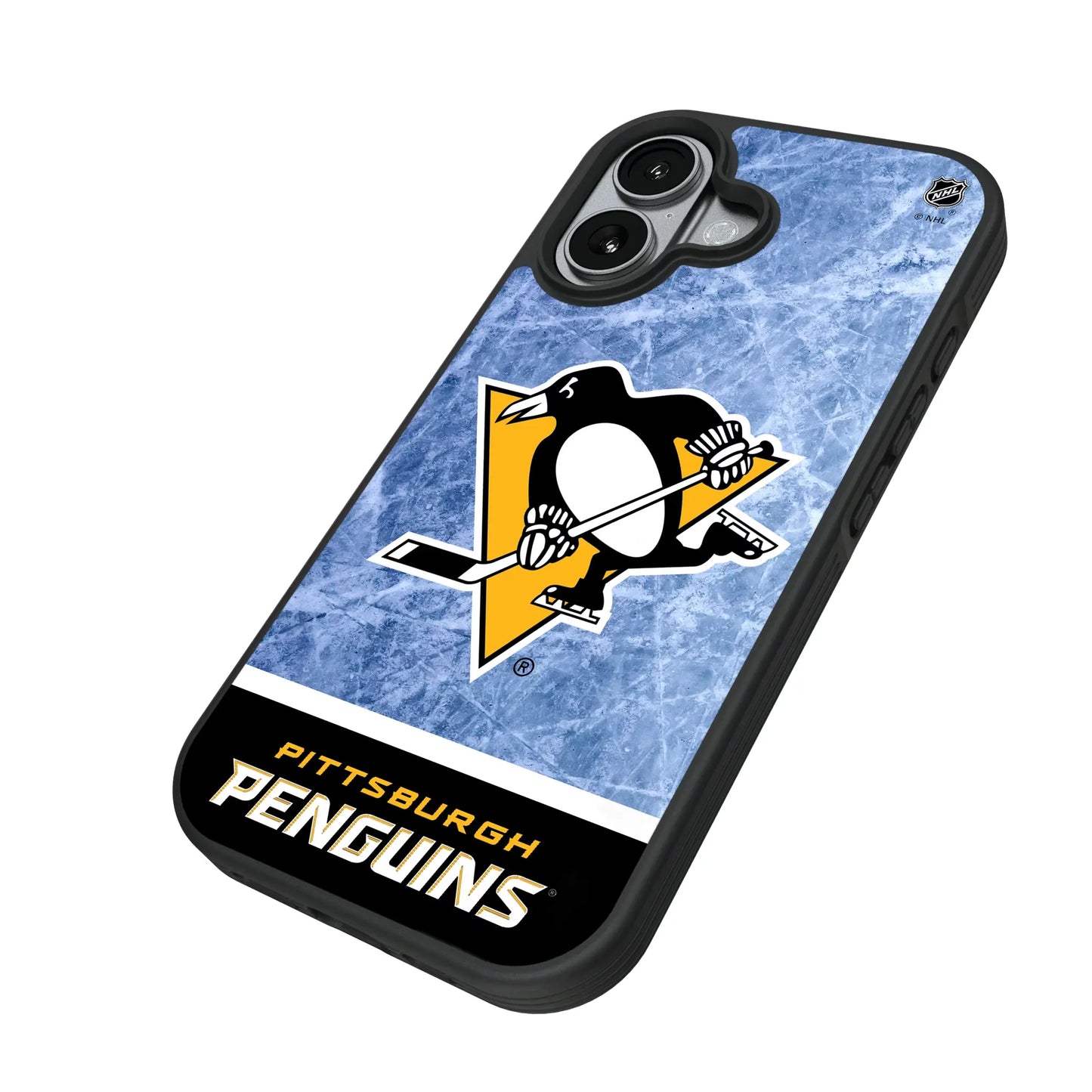 Pittsburgh Penguins Ice Wordmark Bump Phone Case for Apple iPhone