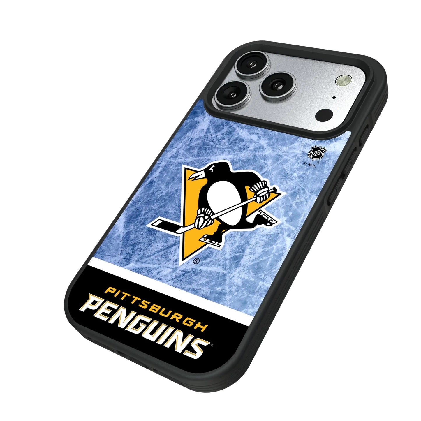 Pittsburgh Penguins Ice Wordmark Bump Phone Case for Apple iPhone
