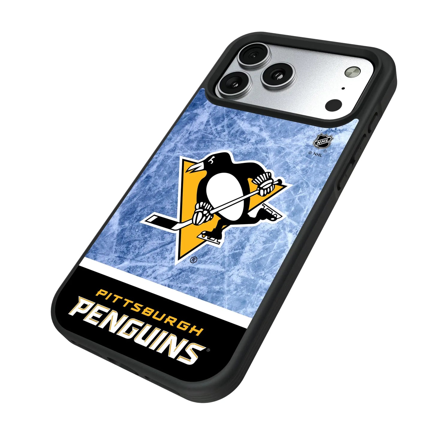 Pittsburgh Penguins Ice Wordmark Bump Phone Case for Apple iPhone