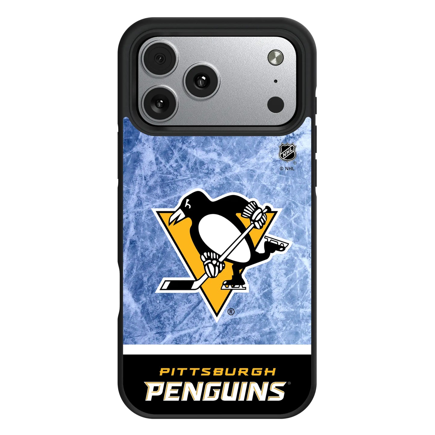 Pittsburgh Penguins Ice Wordmark Bump Phone Case for Apple iPhone