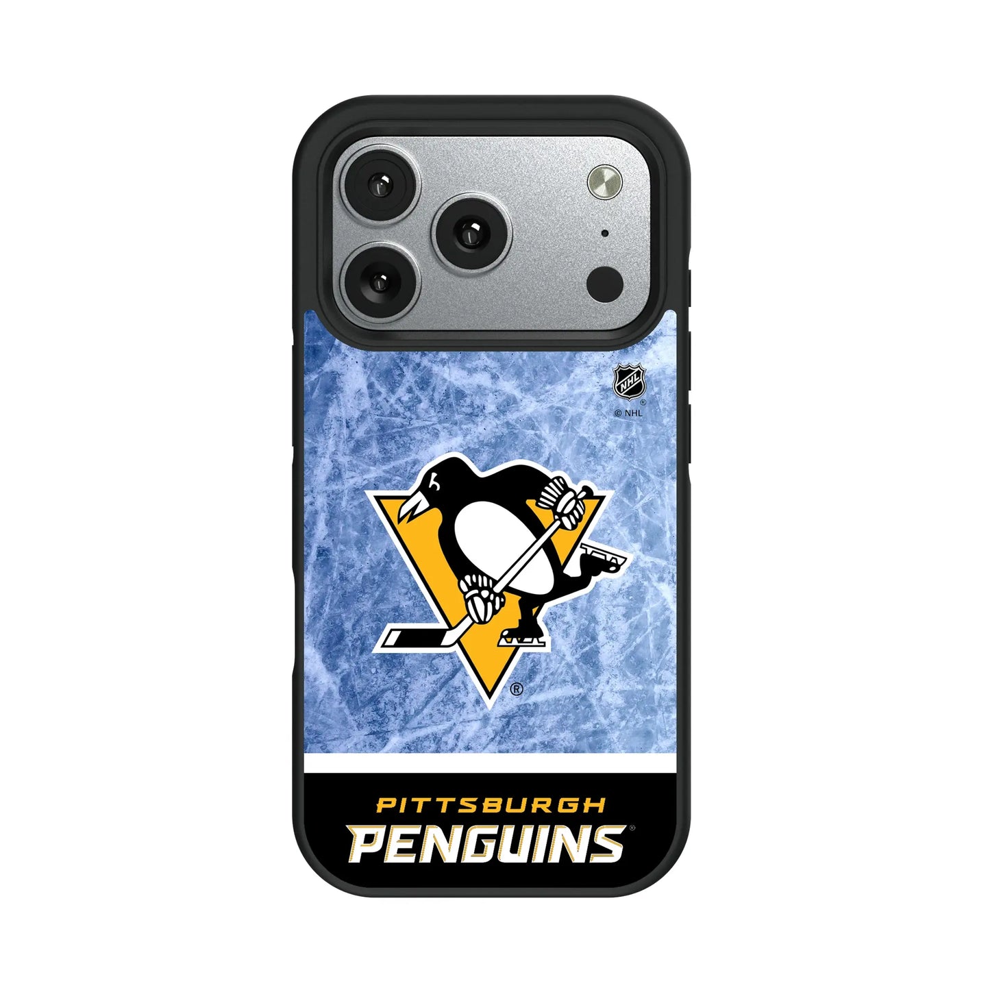 Pittsburgh Penguins Ice Wordmark Bump Phone Case for Apple iPhone