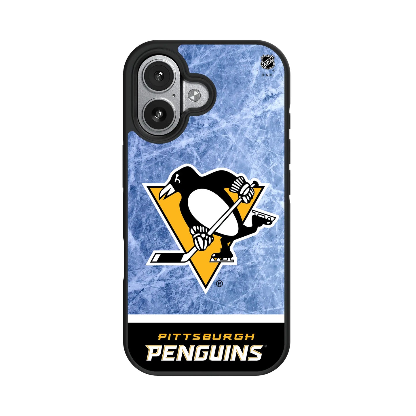 Pittsburgh Penguins Ice Wordmark Bump Phone Case for Apple iPhone