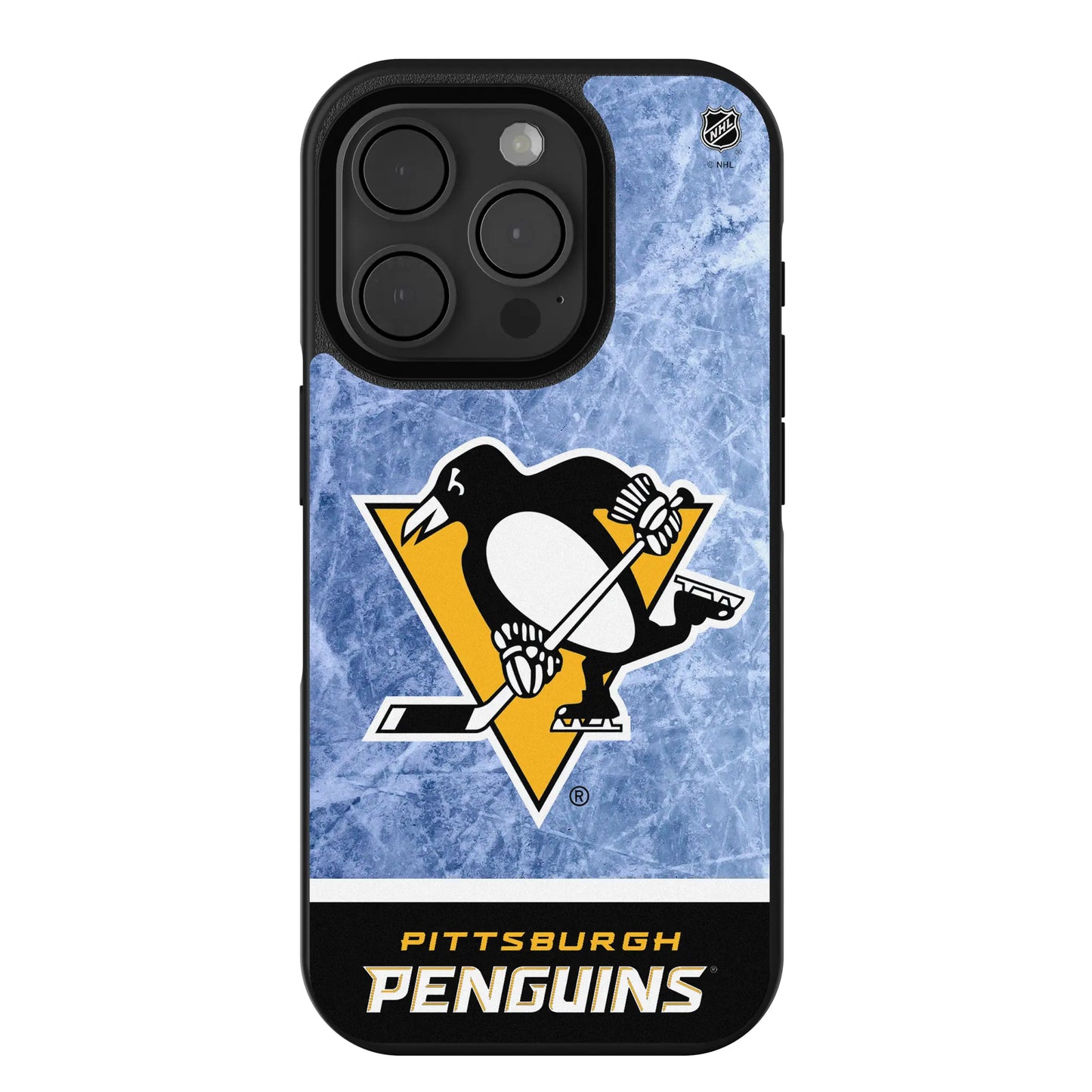 Pittsburgh Penguins Ice Wordmark Bump Phone Case for Apple iPhone