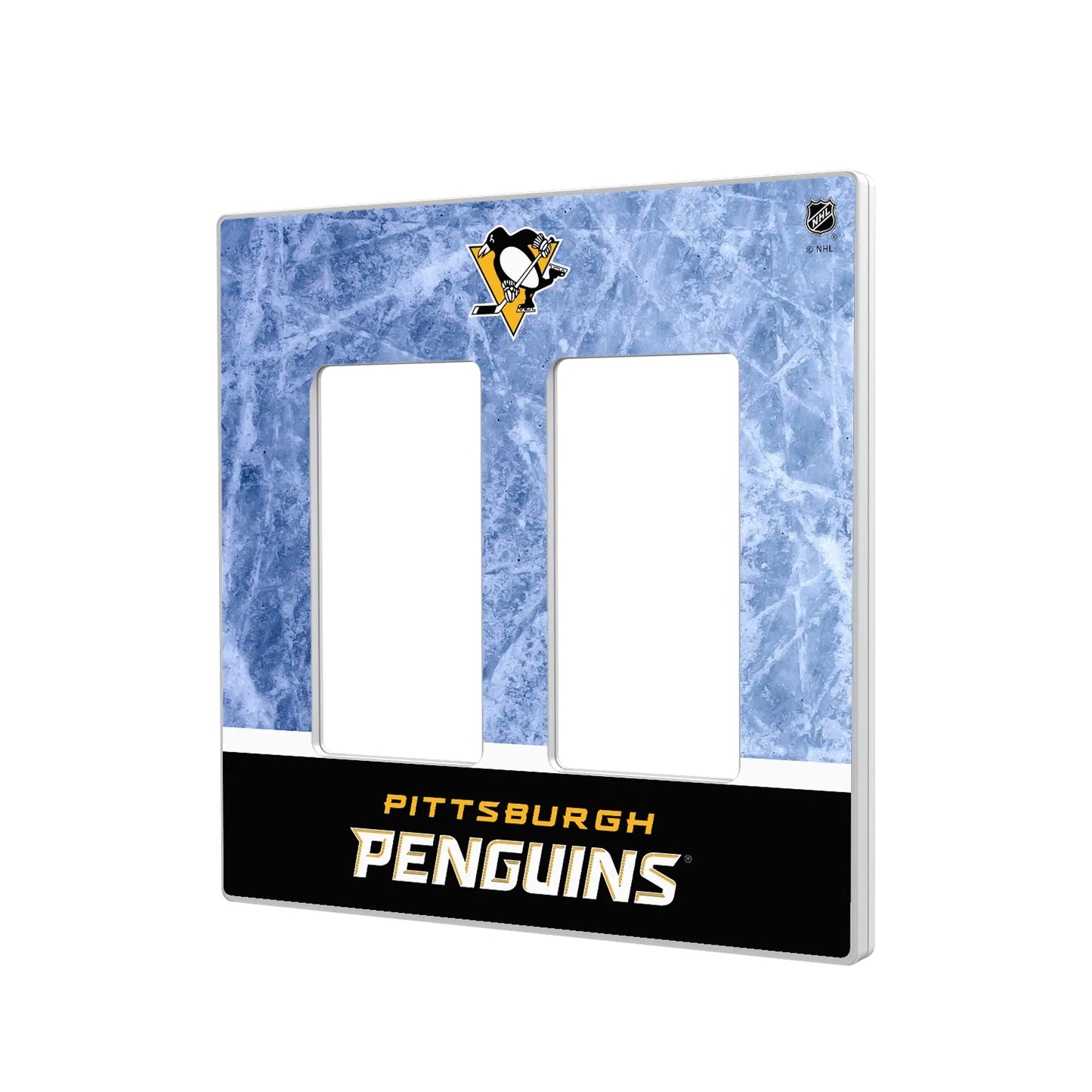 Pittsburgh Penguins Ice Wordmark Hidden-Screw Light Switch Plate