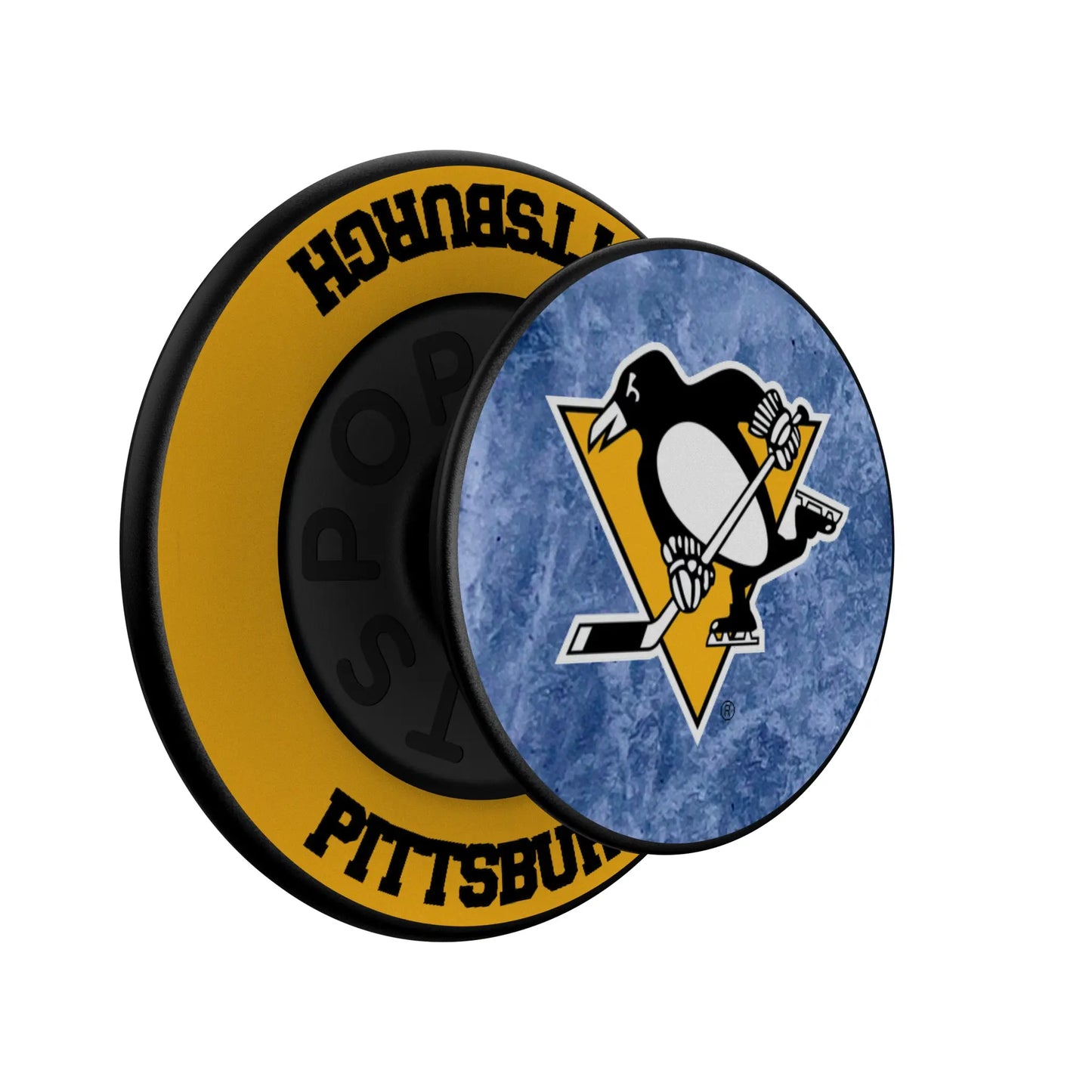 Pittsburgh Penguins Ice Wordmark PopSockets Magnetic Phone Grip and Stand