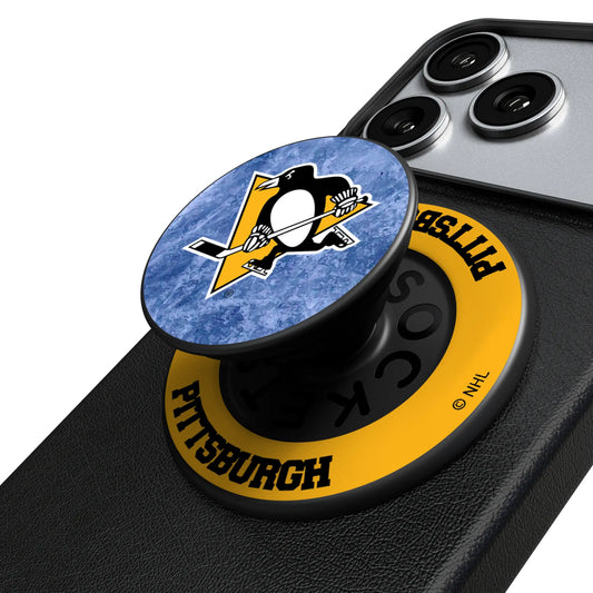 Pittsburgh Penguins Ice Wordmark PopSockets Magnetic Phone Grip and Stand