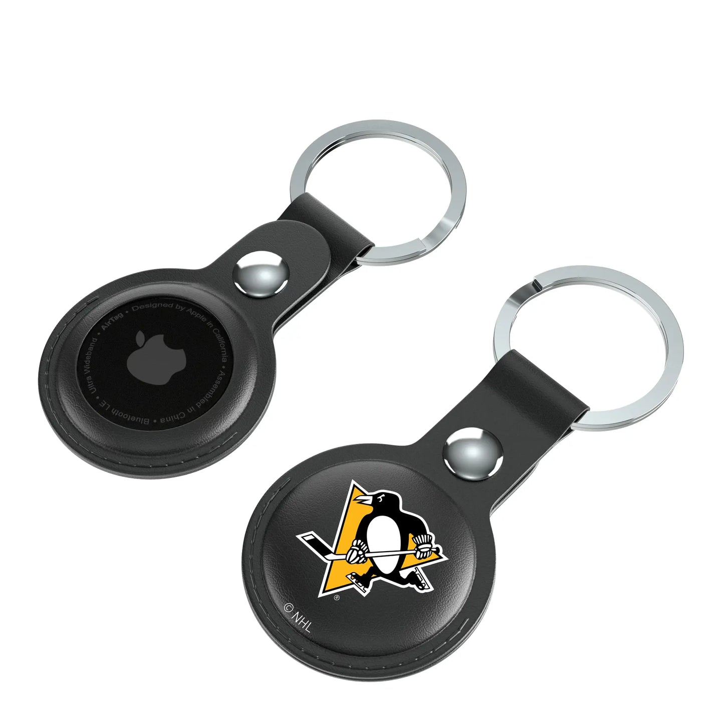 Pittsburgh Penguins Insignia Black Airtag Holder 2-Pack