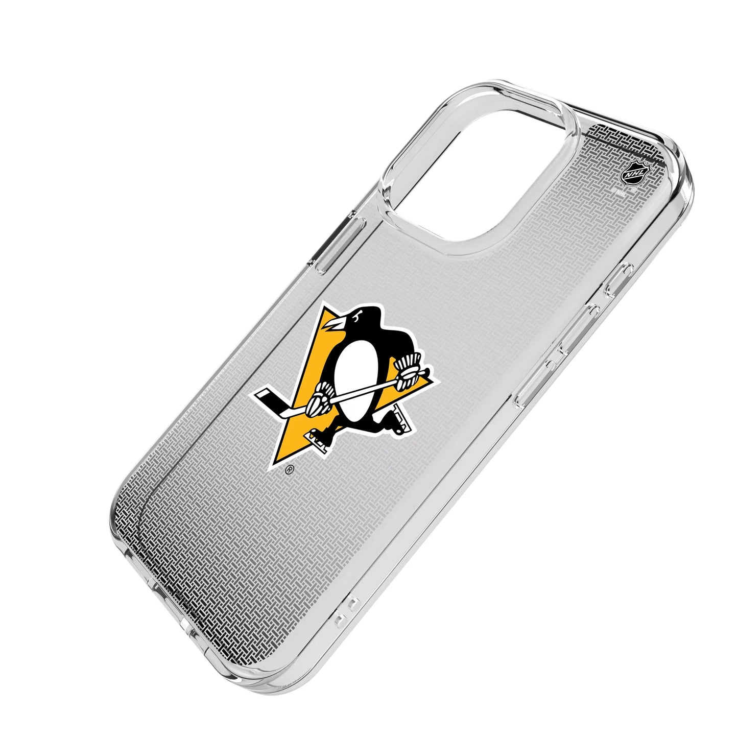 Pittsburgh Penguins Linen Clear Phone Case for Apple iPhone