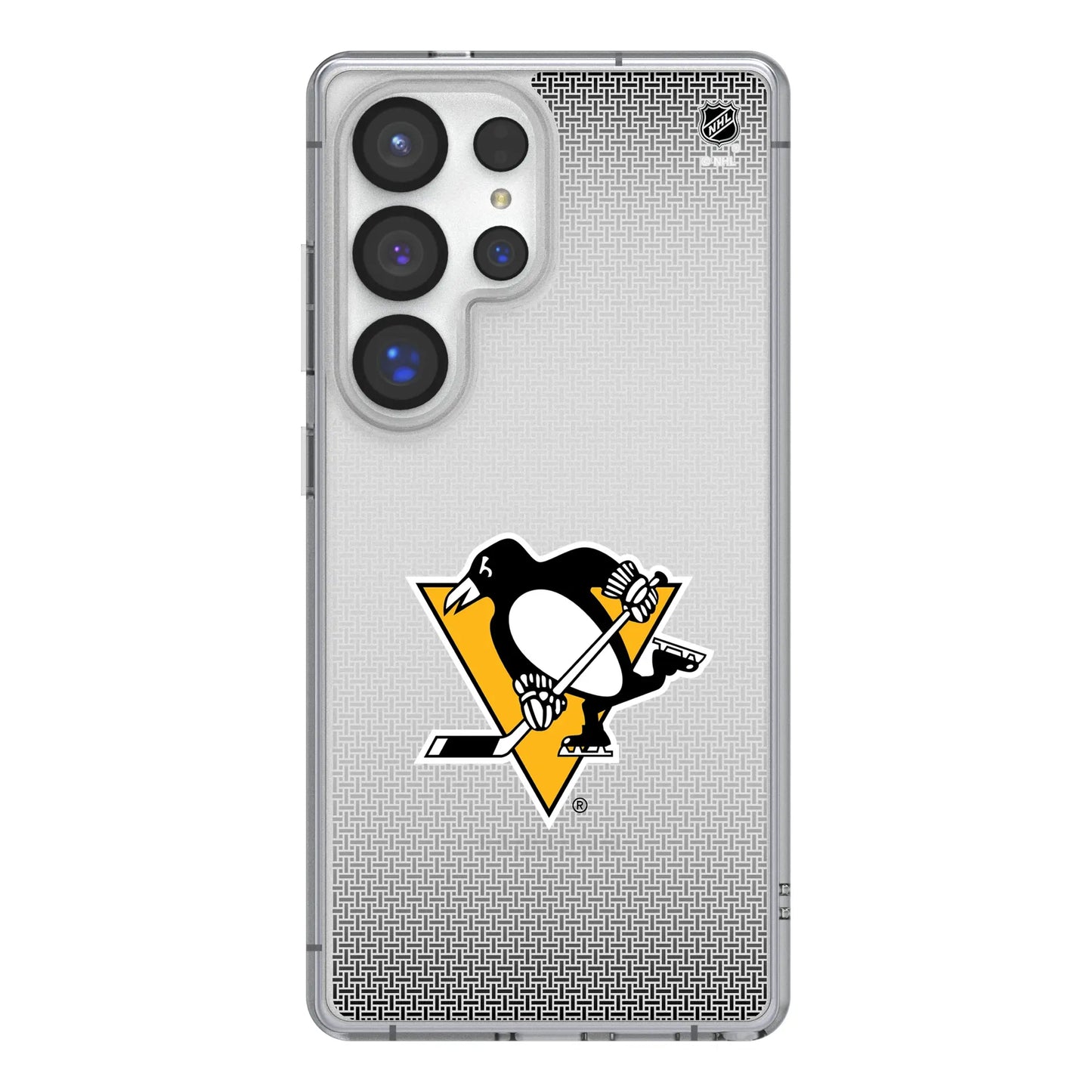 Pittsburgh Penguins Linen Clear Phone Case for Samsung Galaxy