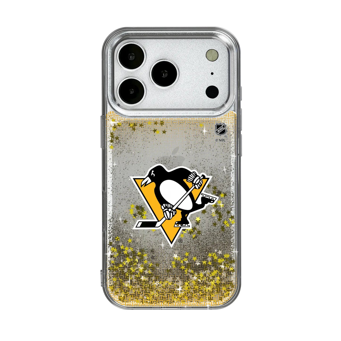 Pittsburgh Penguins Linen Glitter Phone Case for Apple iPhone