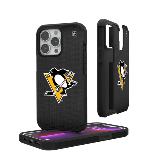 Pittsburgh Penguins Linen Rugged Phone Case for Apple iPhone