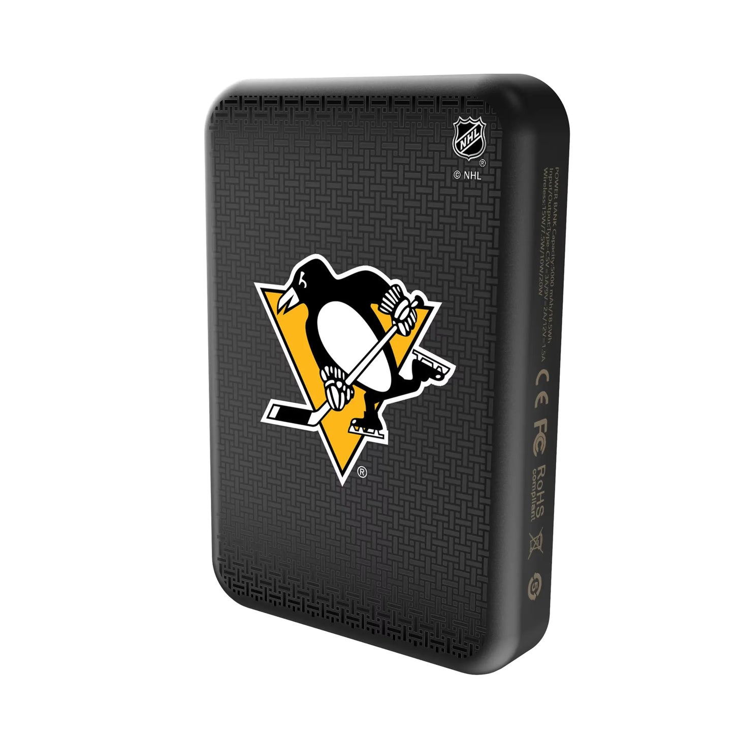 Pittsburgh Penguins Linen Wireless Mag Power Bank
