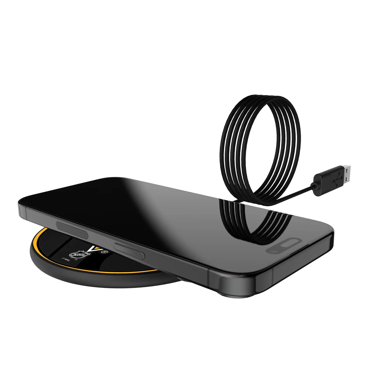 Pittsburgh Penguins Monocolor Tilt 15-Watt Wireless Charger